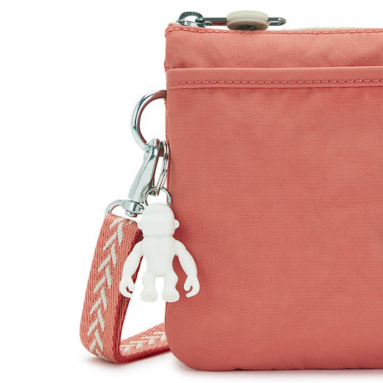 Riri Crossbody Bag, Pink Mermaid Embossed, large Riri Crossbody Bag, Pink Mermaid Embossed, large