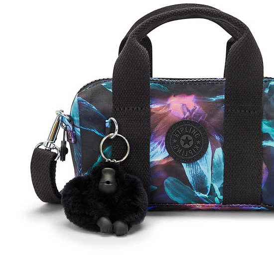 Bina Mini Printed Shoulder Bag, Spectral Orchid, large