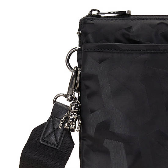 Riri Large Printed Crossbody Bag, Black 3D K JQ, large
