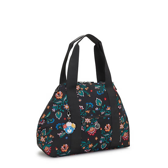 Frida Kahlo Art Medium Tote Bag, FK Floral, large