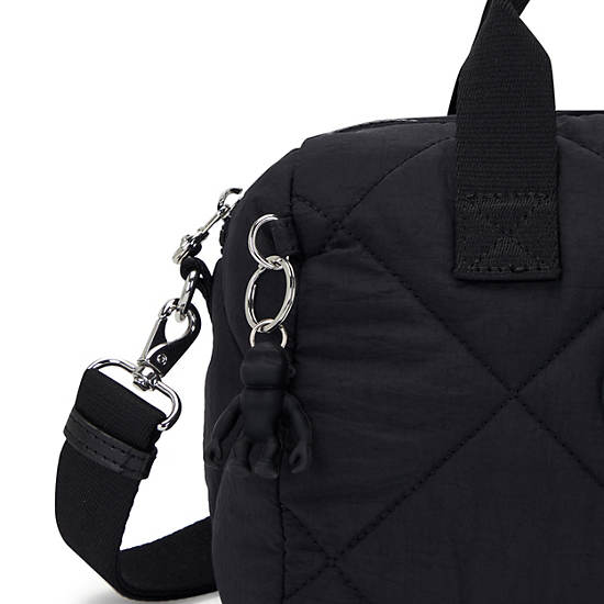 Bina Medium Quilted Shoulder Bag, Cosmic Black Quilt, large