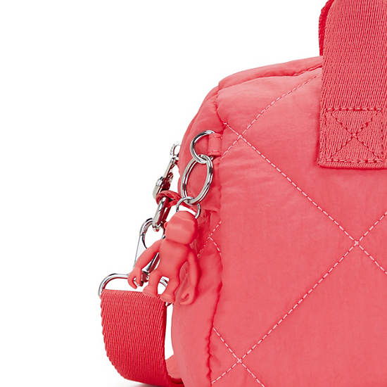 Bina Medium Quilted Shoulder Bag, Cosmic Pink Quilt, large