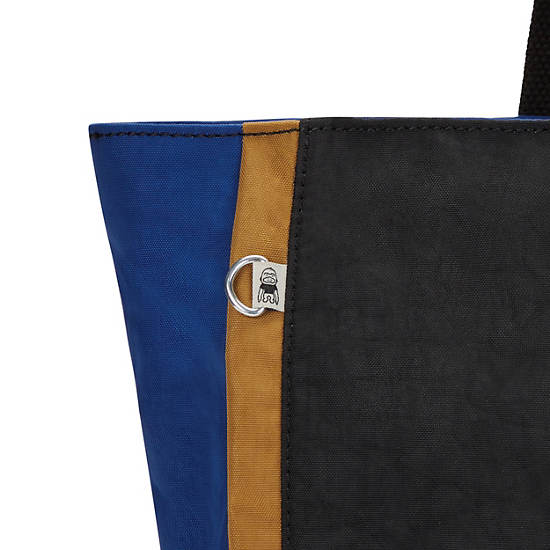 Nalo Tote Bag, Black Blue Beige, large Nalo Tote Bag, Black Blue Beige, large