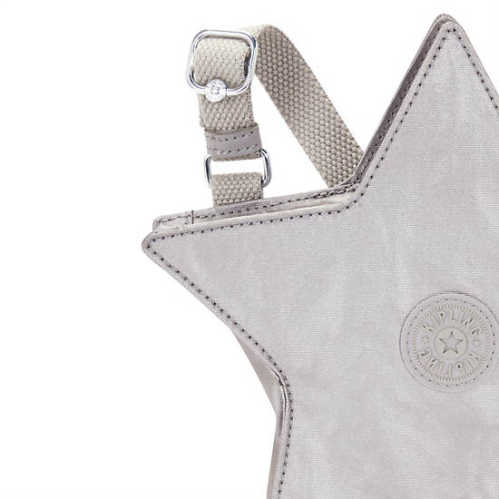 Starlette Metallic Crossbody Bag, Smooth Silver Metallic, large