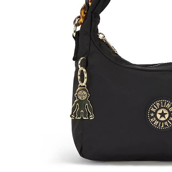 Kelsey Tortoise Chain Shoulder Bag, Charcoal Chain, large