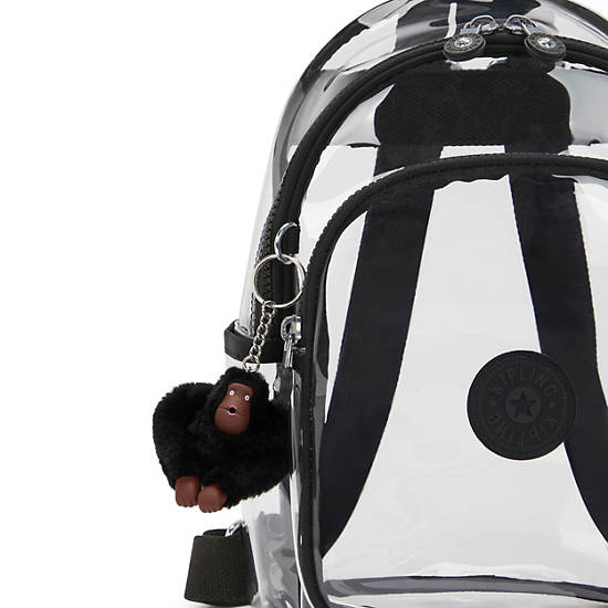 Jacinta Clear Backpack, Jet Black Fun, large