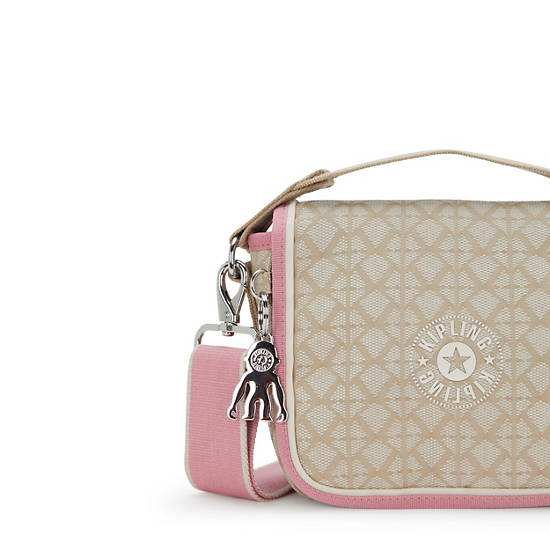 Ramey Printed Crossbody Bag, Signature Beige Emb, large