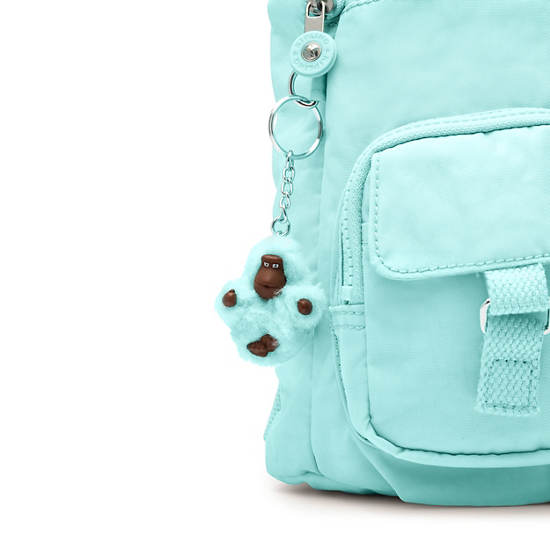 Lovebug Small Backpack, Fresh Teal Tonal Zipper, large