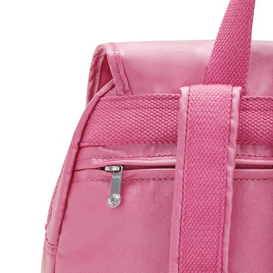 City Pack Metallic Backpack, Flash Pink Chain, large