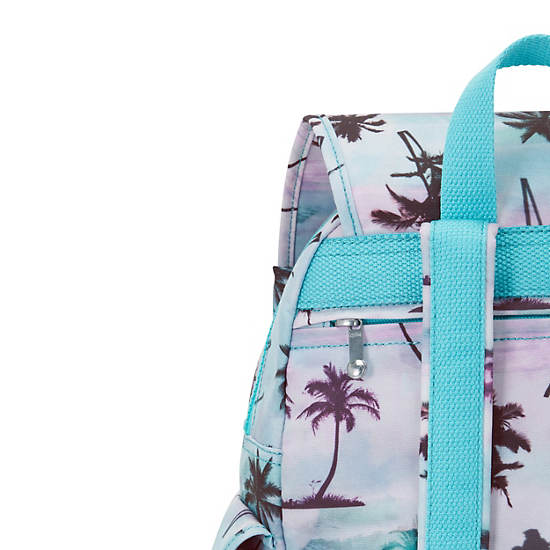 City Pack Printed Backpack, Shadow Palm Print, large
