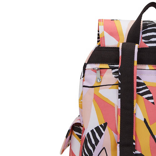 City Pack Printed Backpack, Abstract Leave, large