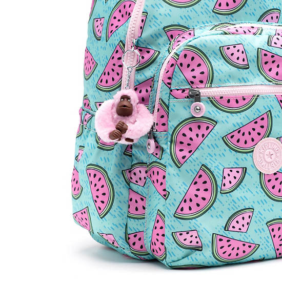 Seoul Go Large Printed 15" Laptop Backpack, Blooming Pink, large