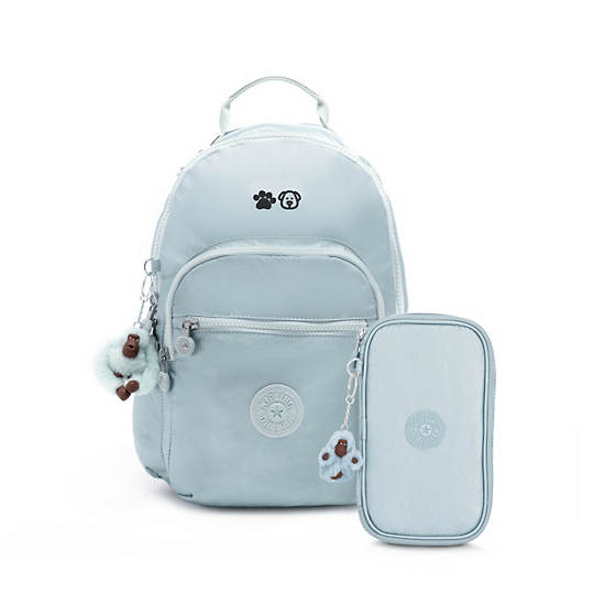 Seoul Go Small Metallic 11" Laptop Backpack, Blue Bleu 2, large