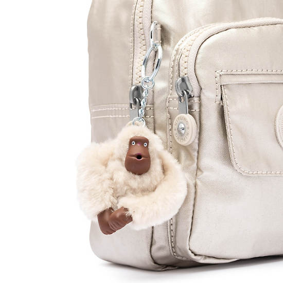 Alber 3-in-1 Convertible Mini Bag Metallic Backpack, Shimmering Spots, large