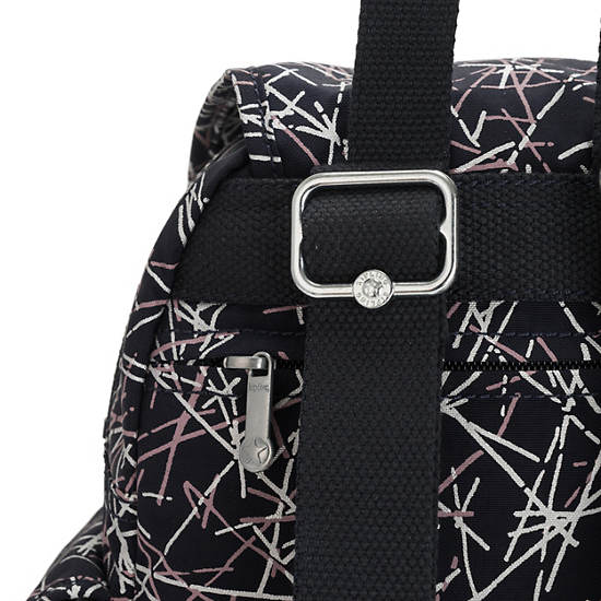 City Pack Mini Printed Backpack, Poseidon Black, large