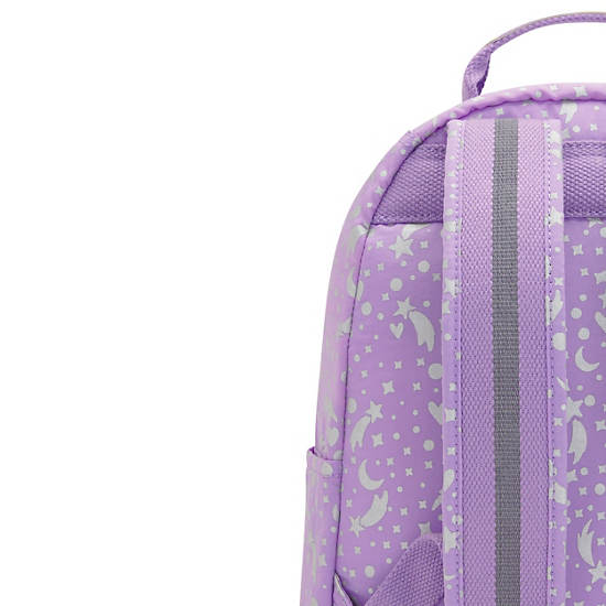 Seoul Small Printed Tablet Backpack, Galaxy Metallic, large