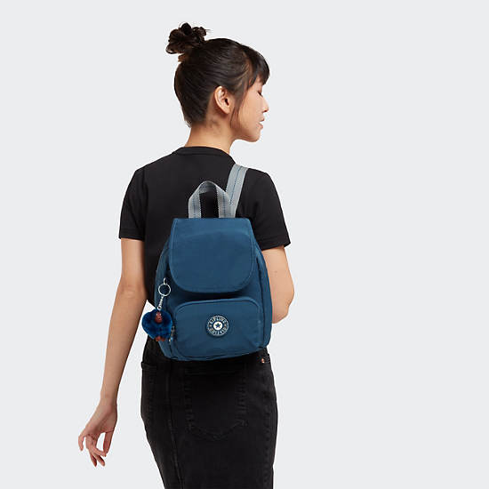 Marigold Small Backpack, Black Blue Beige, large