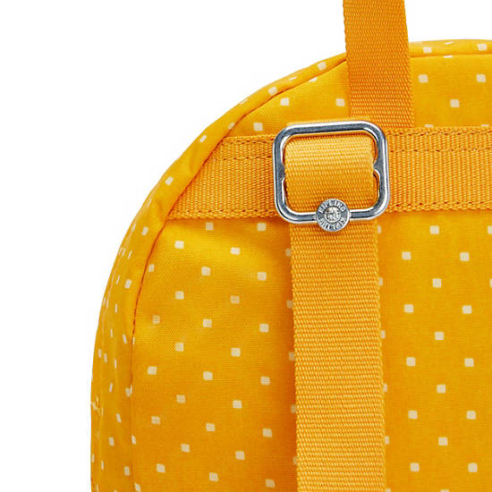 Reposa Printed Backpack, Soft Dot Yellow, large