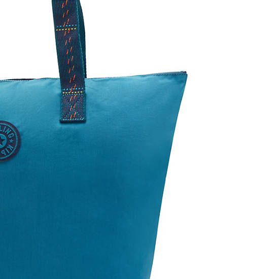 Davian Packable Tote Bag, Urban Teal, large