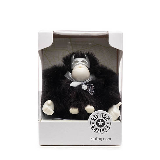 Kipling Hero Monkey Keychain, Nocturnal Grey, large