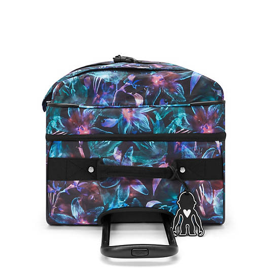 Spontaneous Large Printed Rolling Luggage, Spectral Orchid, large