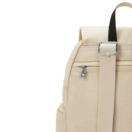 City Zip Small Backpack, Back To Beige, large