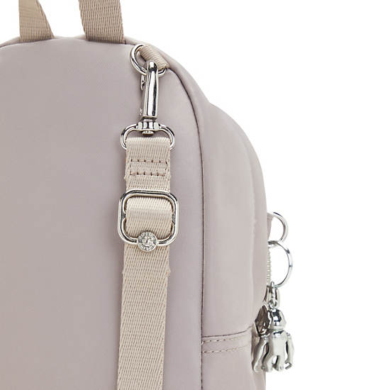 Delia Compact Metallic Convertible Backpack, Glow Satin, large
