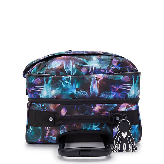 Spontaneous Medium Printed Rolling Luggage, Spectral Orchid, large