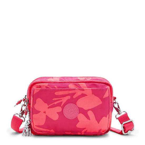 Abanu Multi Printed Convertible Crossbody Bag, Coral Flower, large Abanu Multi Printed Convertible Crossbody Bag, Coral Flower, large