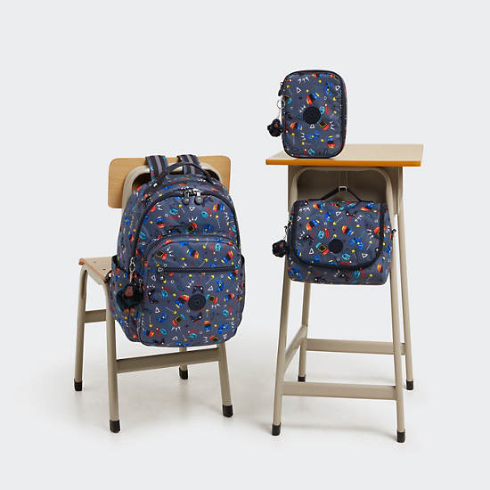 Seoul Large Printed 15" Laptop Backpack, Gaming Grey, large Seoul Large Printed 15" Laptop Backpack, Gaming Grey, large