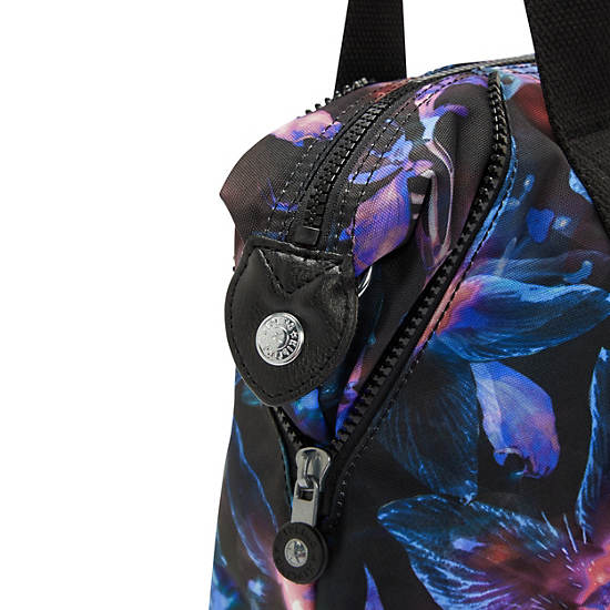 Art Mini Printed Shoulder Bag, Spectral Orchid, large