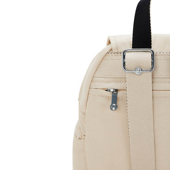 City Zip Mini Backpack, Back To Beige, large