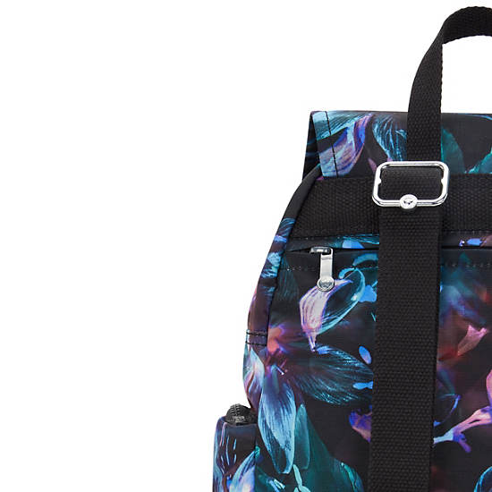 City Zip Small Printed Backpack, Spectral Orchid, large