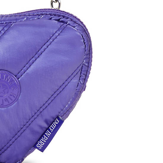 Emily in Paris Jozi Quilted Mini Crossbody Bag, Glossy Lilac, large