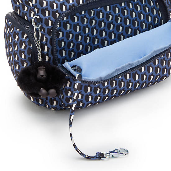 Gabbie Small Printed Crossbody Bag, 3D K Blue, large