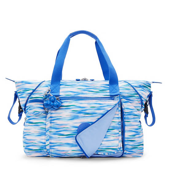 Art Medium Baby Printed Diaper Bag, Diluted Blue, large