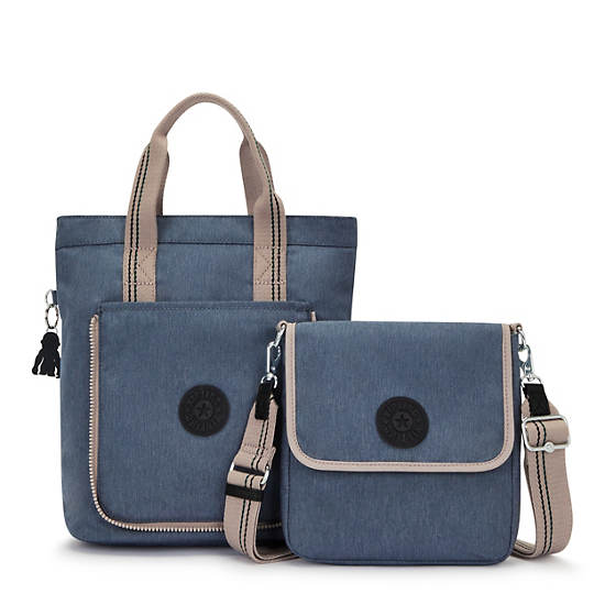 Vatche 2-in-1 Tote Bag, Perri Blue Woven, large Vatche 2-in-1 Tote Bag, Perri Blue Woven, large