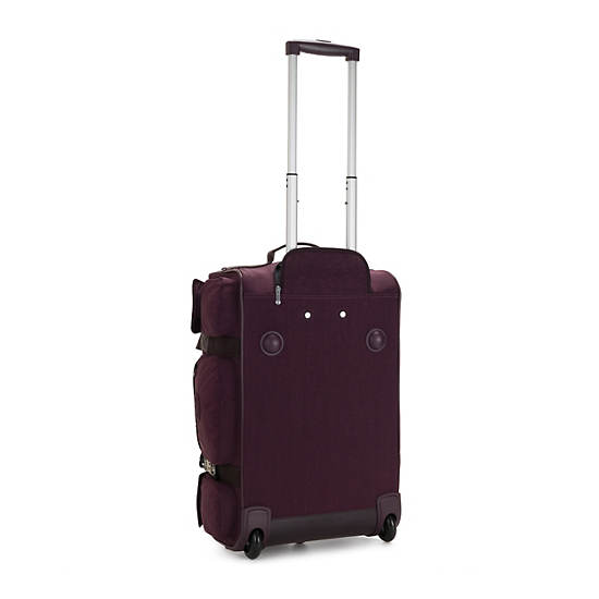 Discover Small Carry-On Rolling Luggage Duffle, Dark Plum, large