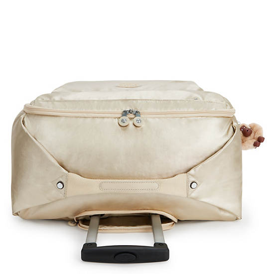 Darcey Large Metallic Rolling Luggage, Starry Gold Metallic, large