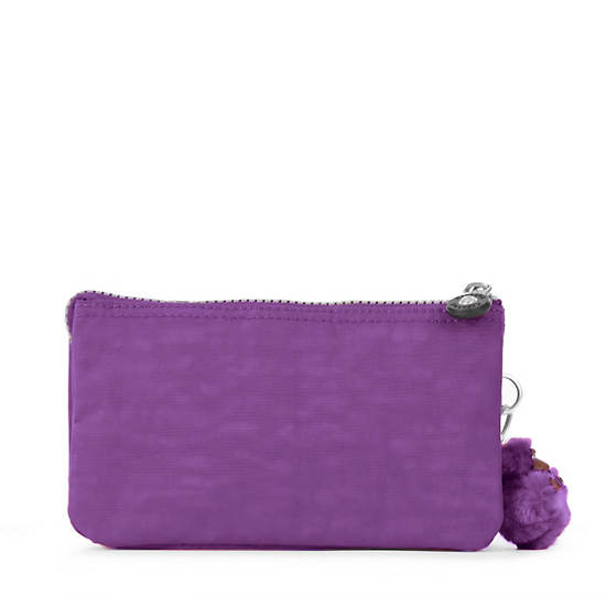 Creativity Large Pouch, Purple Feather, large