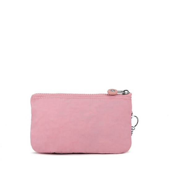 Creativity Large Pouch, Strawberry Pink Tonal Zipper, large