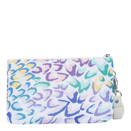 Creativity Extra Large Printed Wristlet, Glossy Lilac, large