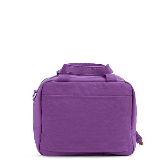 Miyo Lunch Bag, Purple Feather, large