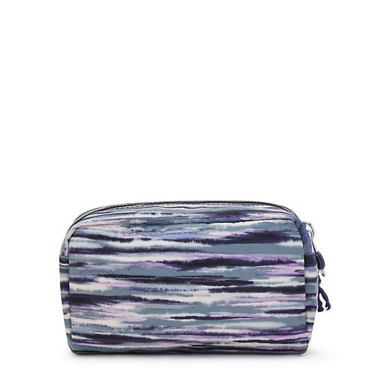 Gleam Printed Pouch, Brush Stripes, large