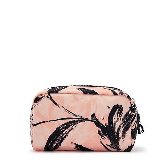 Gleam Printed Pouch, Coral Flower, large