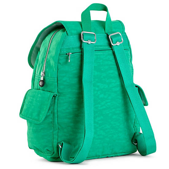 Ravier Medium Backpack, Signature Green Embossed, large