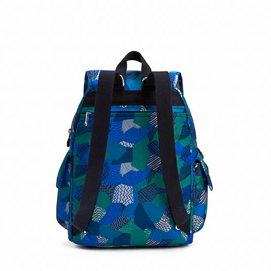 Ravier Medium Printed Backpack, Urban Teal, large