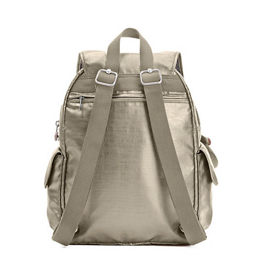 Ravier Medium Metallic Backpack, Artisanal K Embossed, large