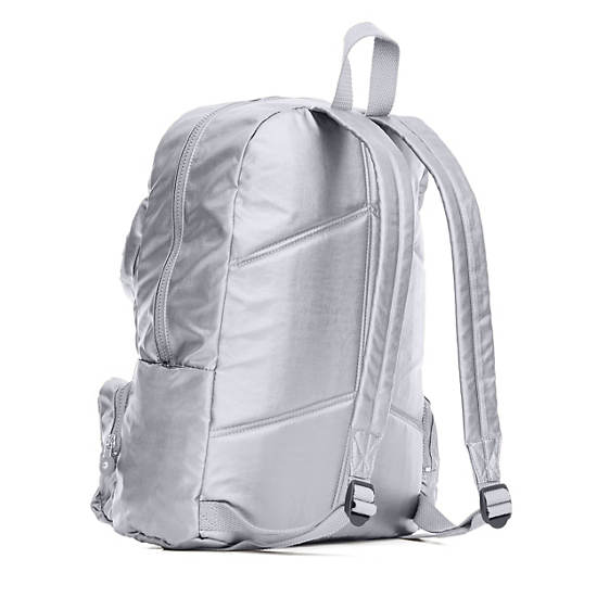 Dawson Large Metallic 15" Laptop Backpack, Platinum Metallic, large