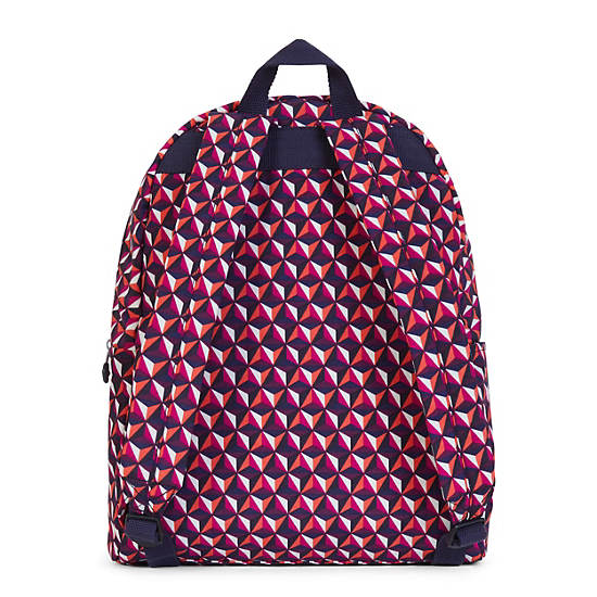 Bizzy Boo Printed Backpack Diaper Bag, Lavender Navy, large